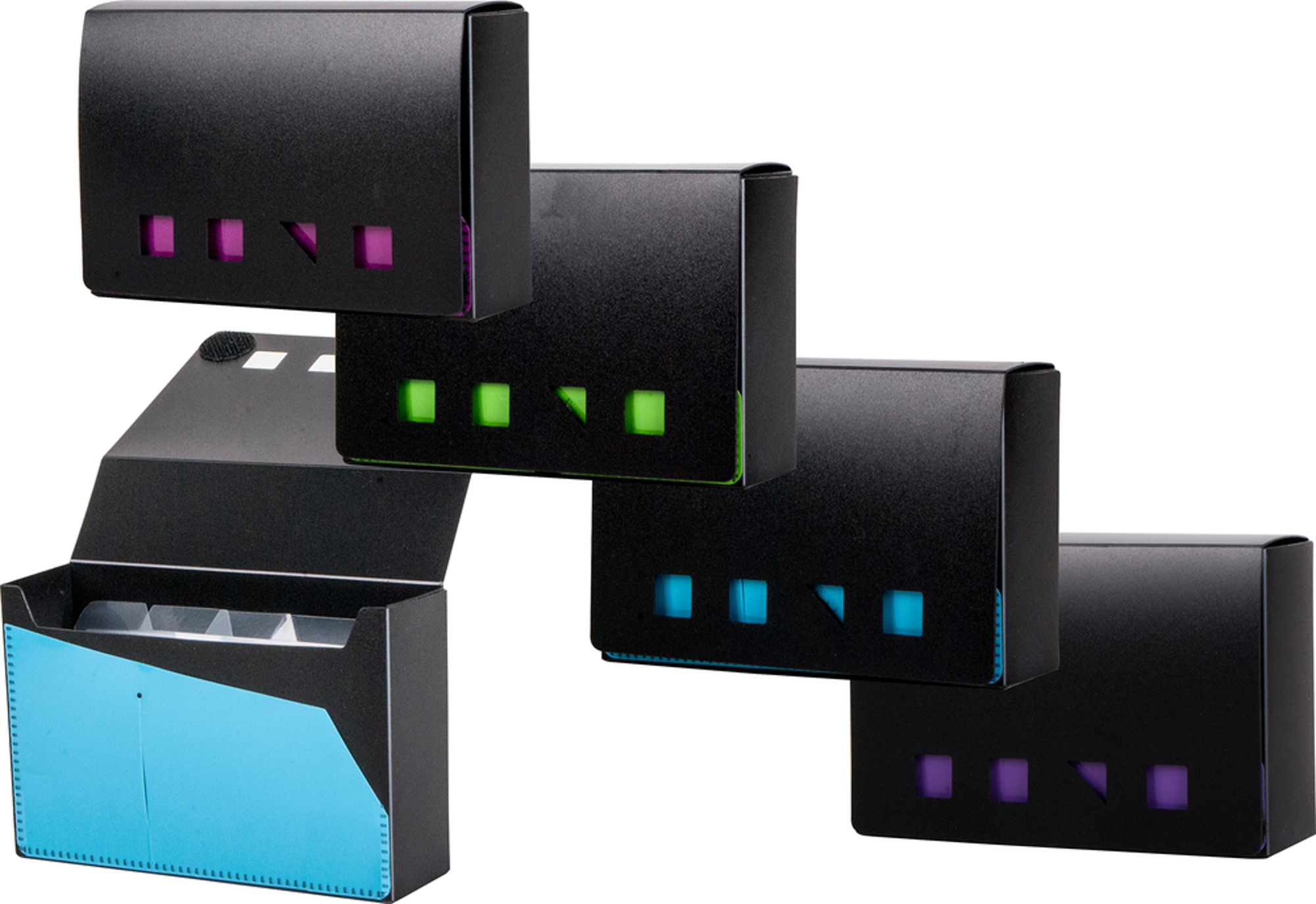 Product image 1 of 1 for Filexec Geo Poly Index Card Case - Asst 3x5in Bulk