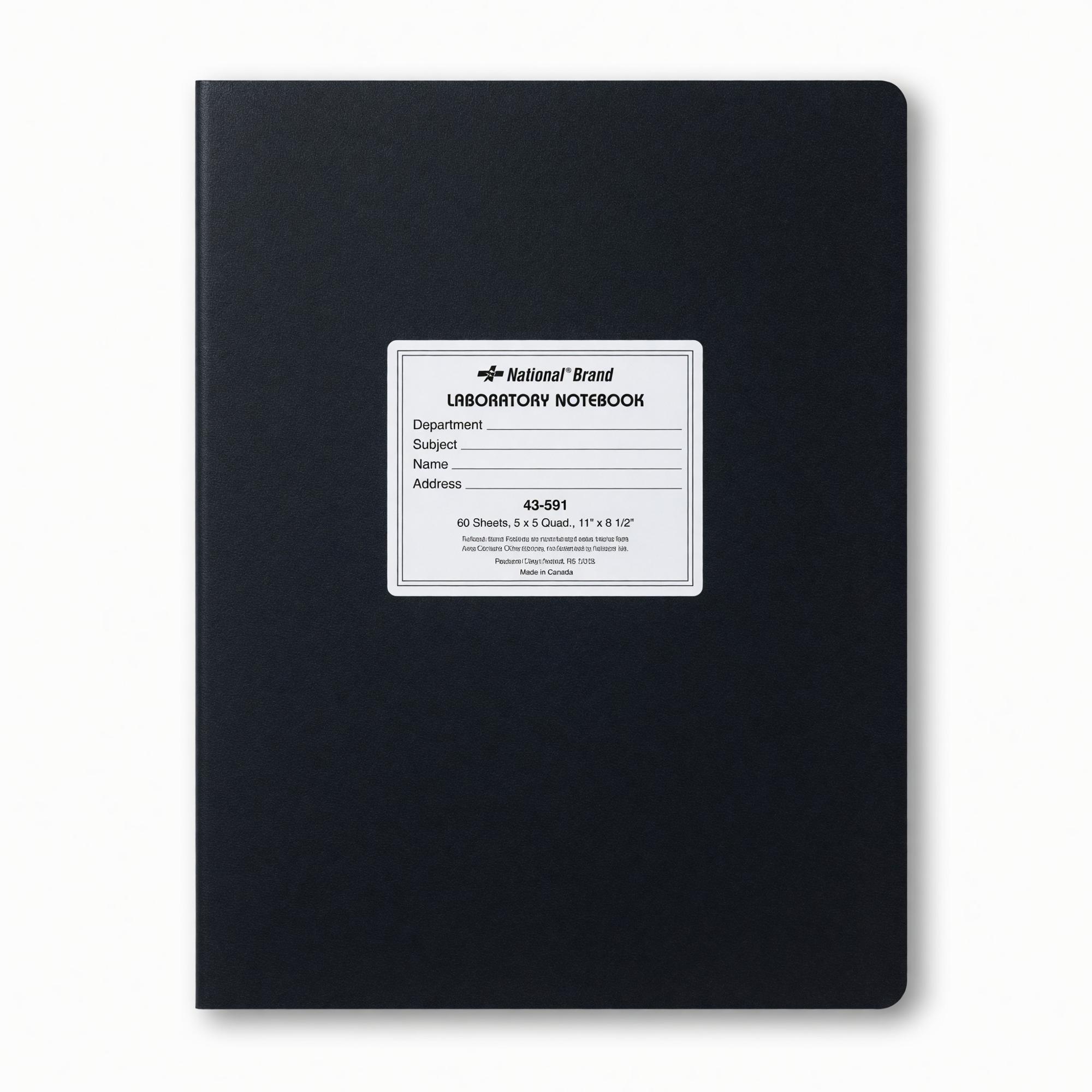 Product image 1 of 1 for NATIONAL LAB NOTEBOOK BLACK 8.5X11 5X5 QUAD
