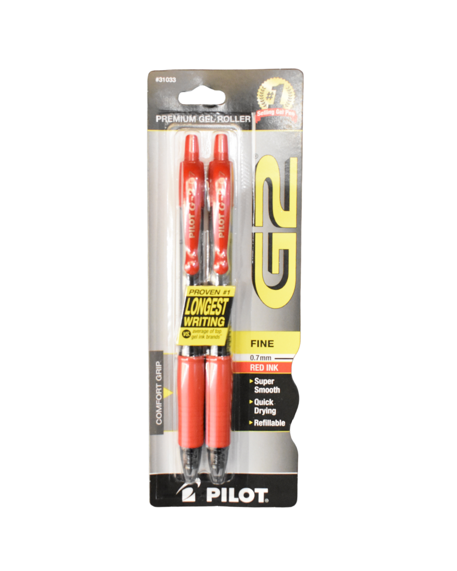 image of: G2 GEL PEN XFINE RED 2 PK