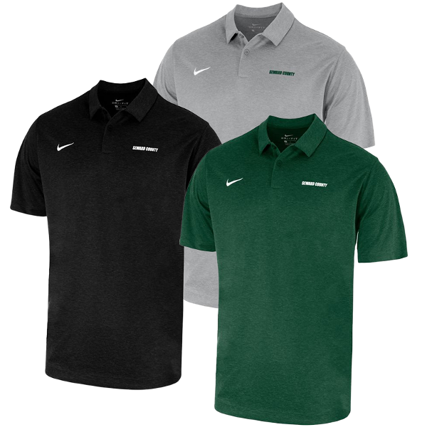 NIKE SEWARD COUNTY HEATHER POLO; $69.99