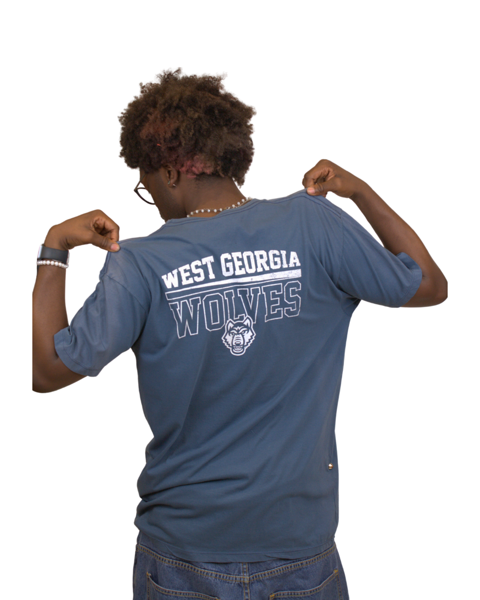 Product image 4 of 4 for WEST GA WOLVES TEXT WOLF LOGO RETRO63 POCKET TEE