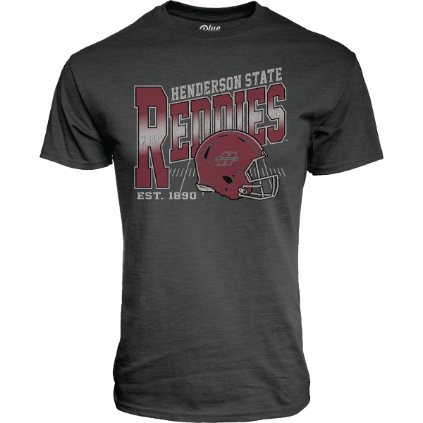 Henderson State Reddies Football Fade Route Tamarac Ringspun Tee; $34.99