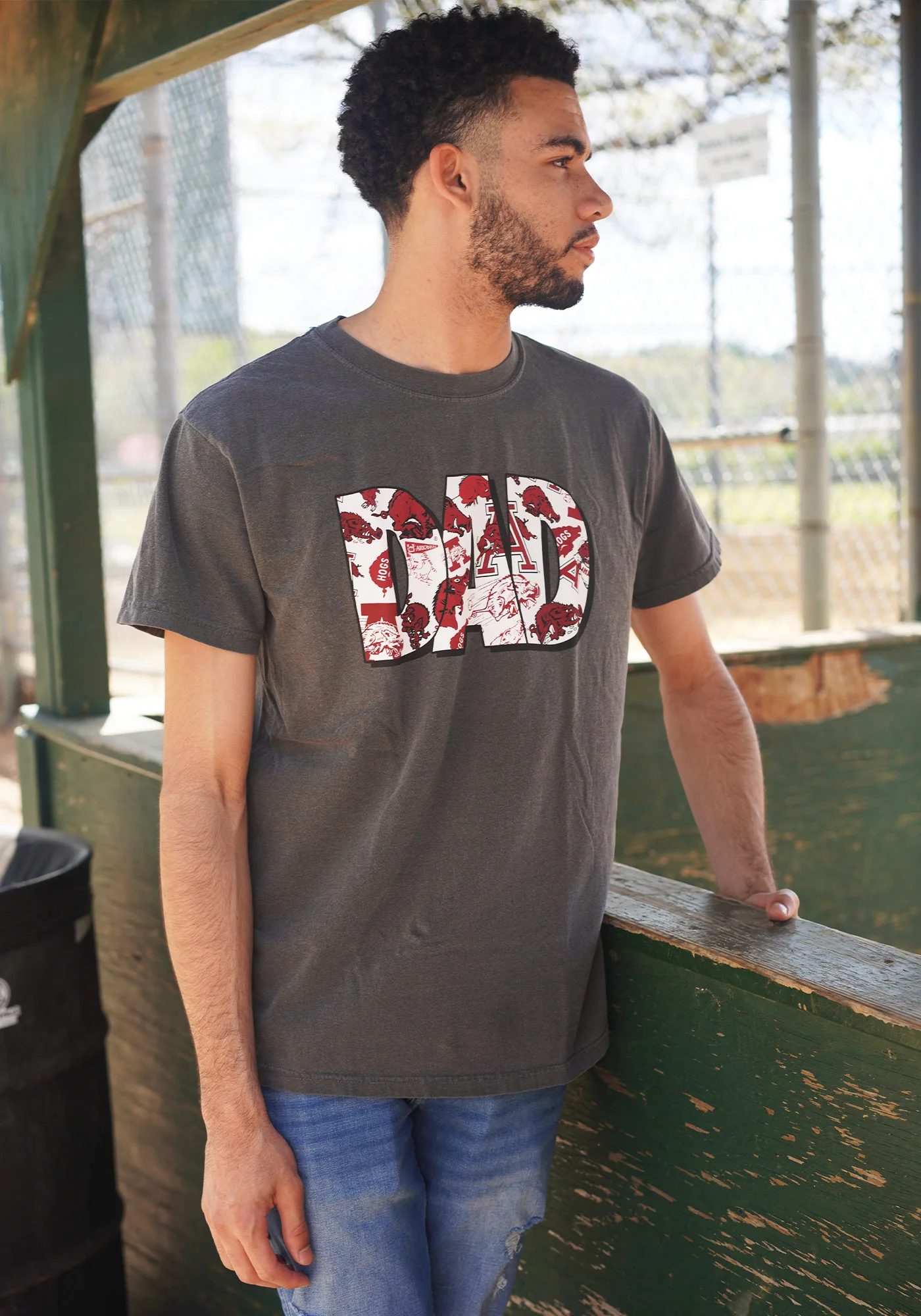 image of: Arkansas Razorbacks Dad Multi Logo Tee Shirt