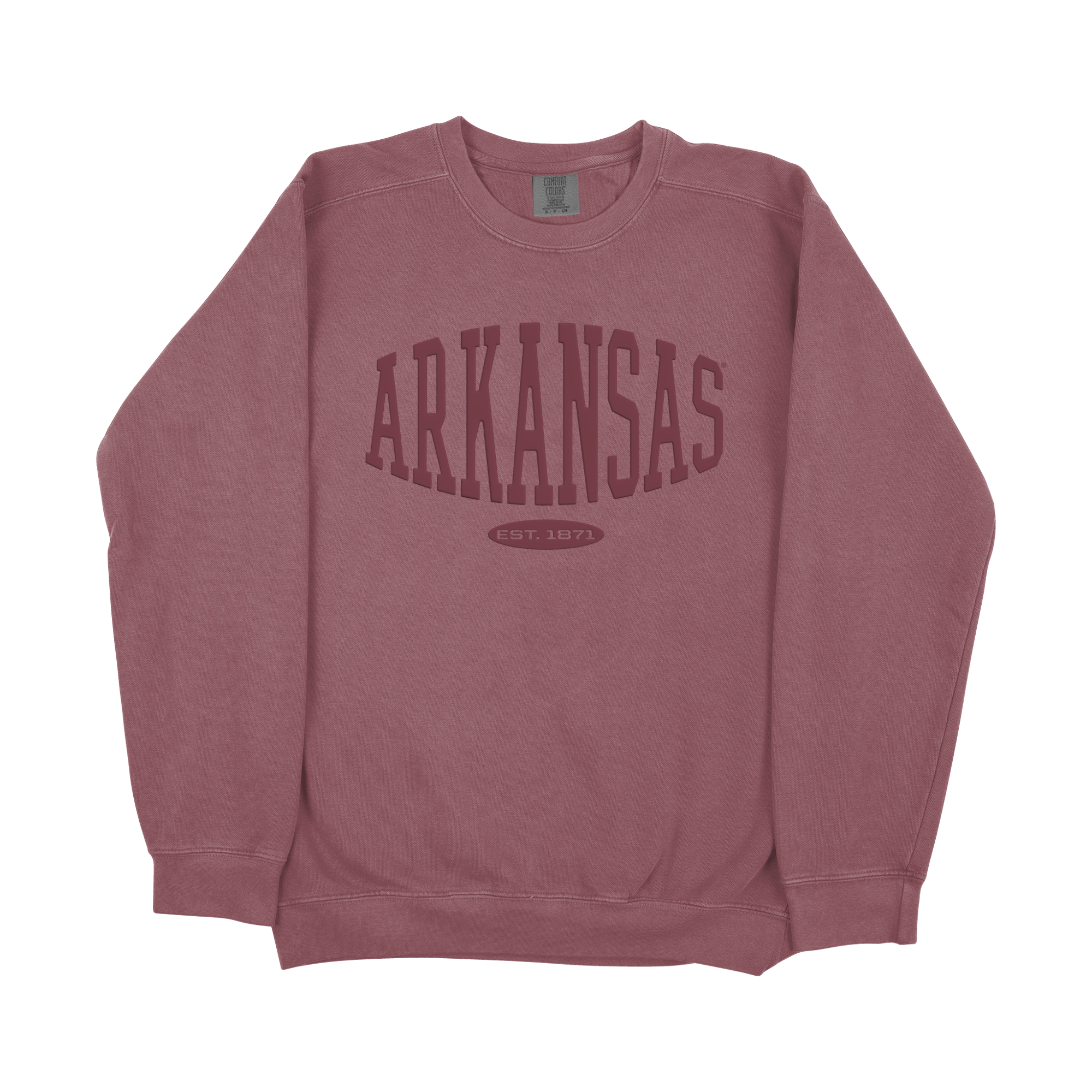image of: Arkansas Razorbacks Monochromatic Puff Collegiate Crew