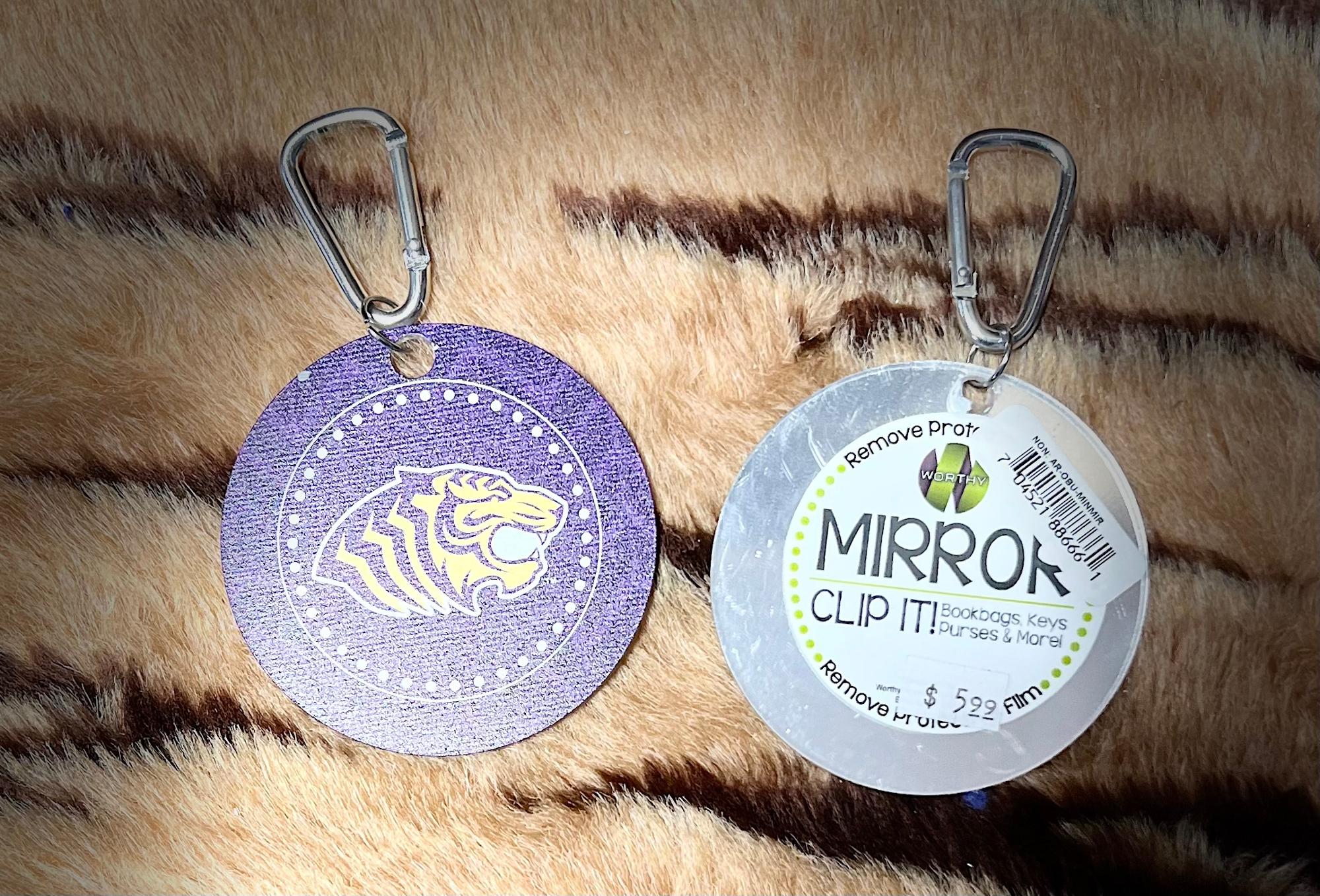 image of: OUACHITA ACRYLIC MINI MIRROR WITH CARABINER
