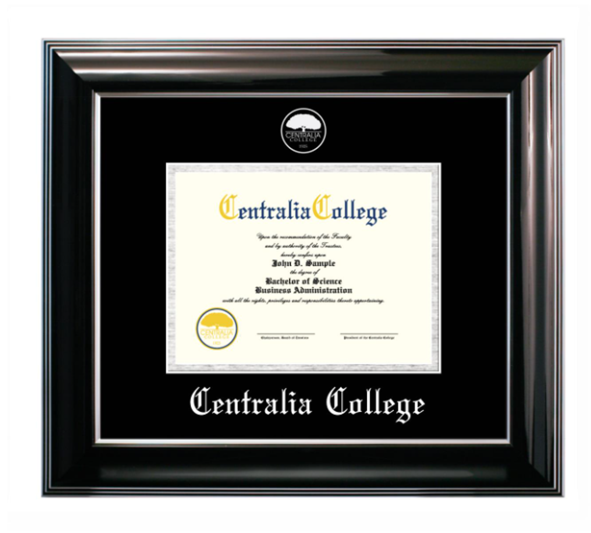 image of: CC Classic Silver Trim Diploma Frame