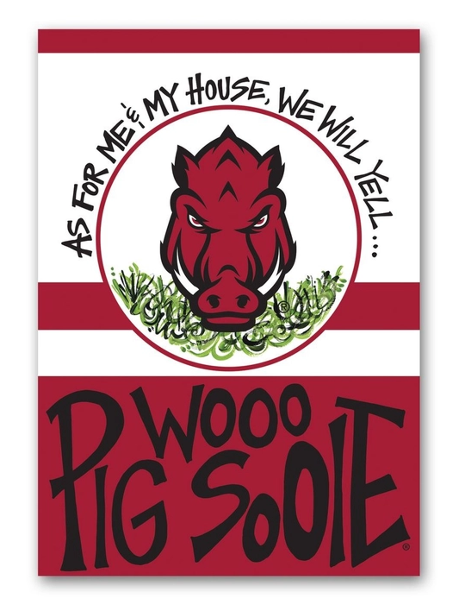 image of: Arkansas Razorbacks Magnolia Lane As For Me Garden Flag