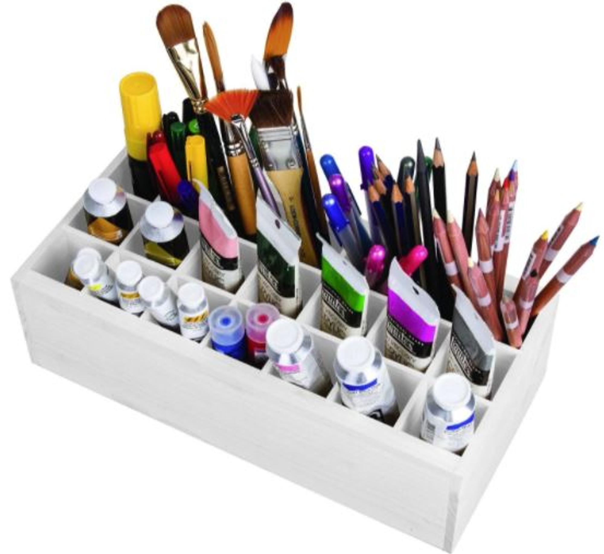 image of: 21 Section Paint/Brush Storage Tray