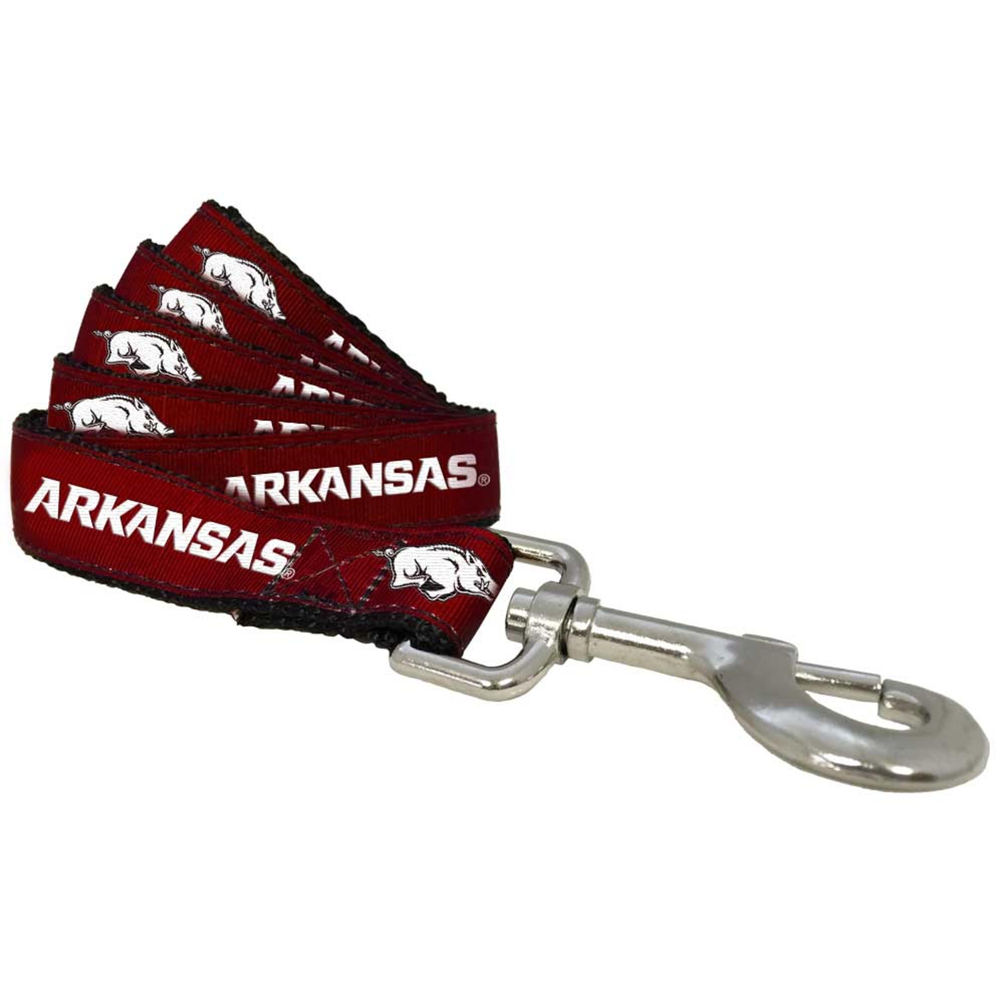 image of: Arkansas Razorbacks All Star Dogs Running Hog 1 Inch Wide Dog Leash - Red