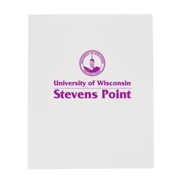 UWSP Linen Paper Folder, White; $6.98