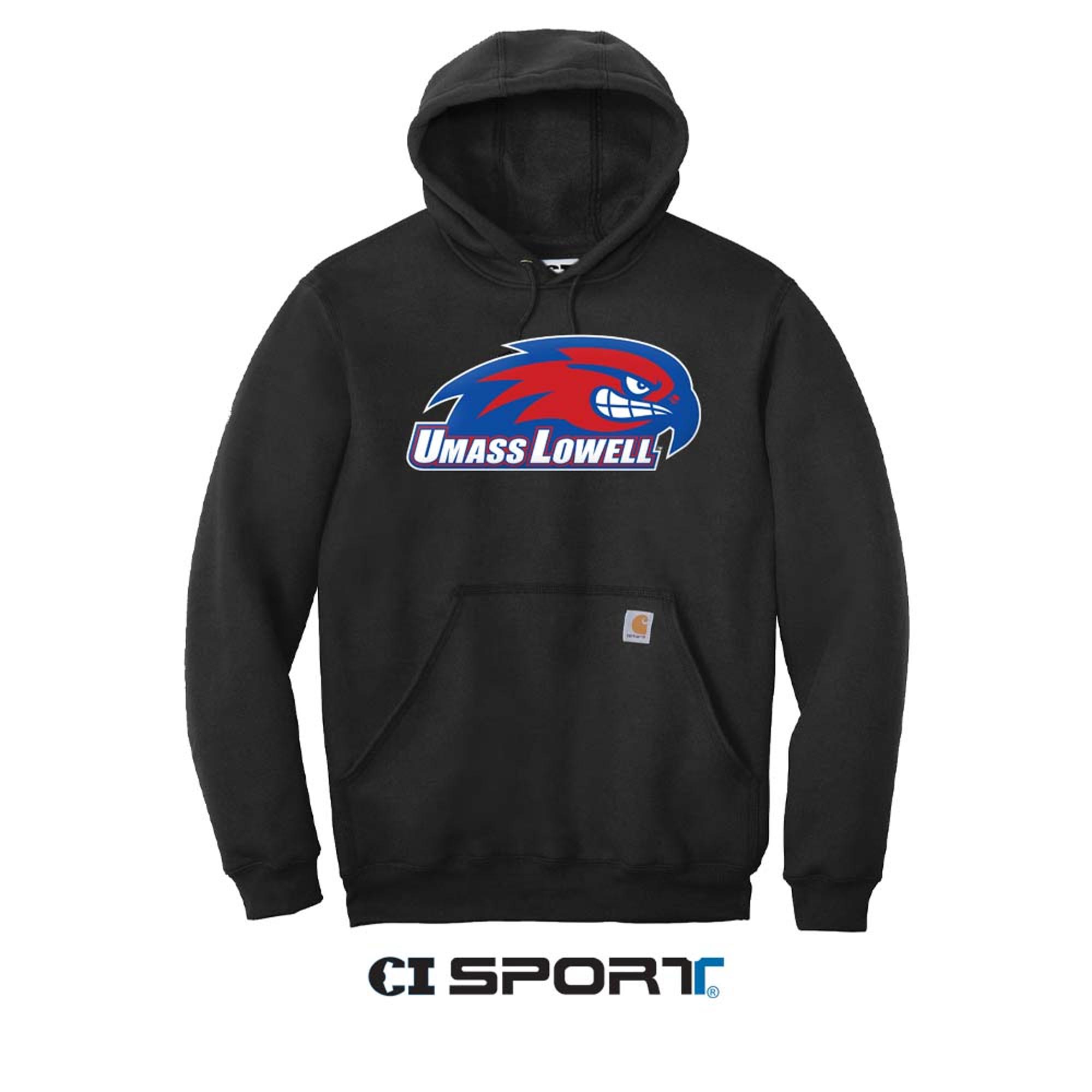 image of: UMASS Lowell River Hawks Embroidered Midweight Hooded Sweatshirt