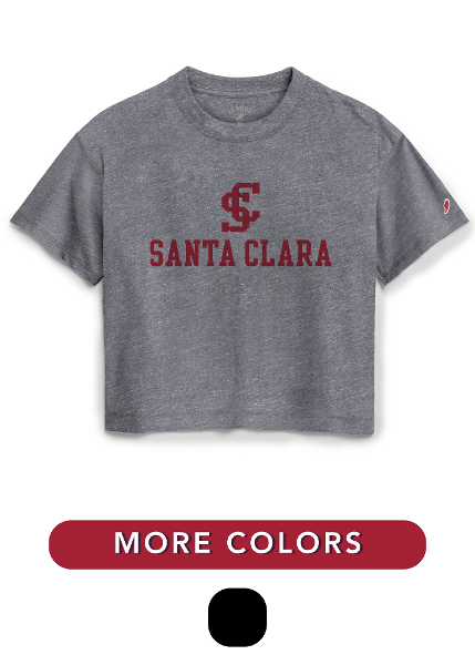 Santa Clara Broncos Women's Intramural Cropped Short Sleeve Tee; $34.98