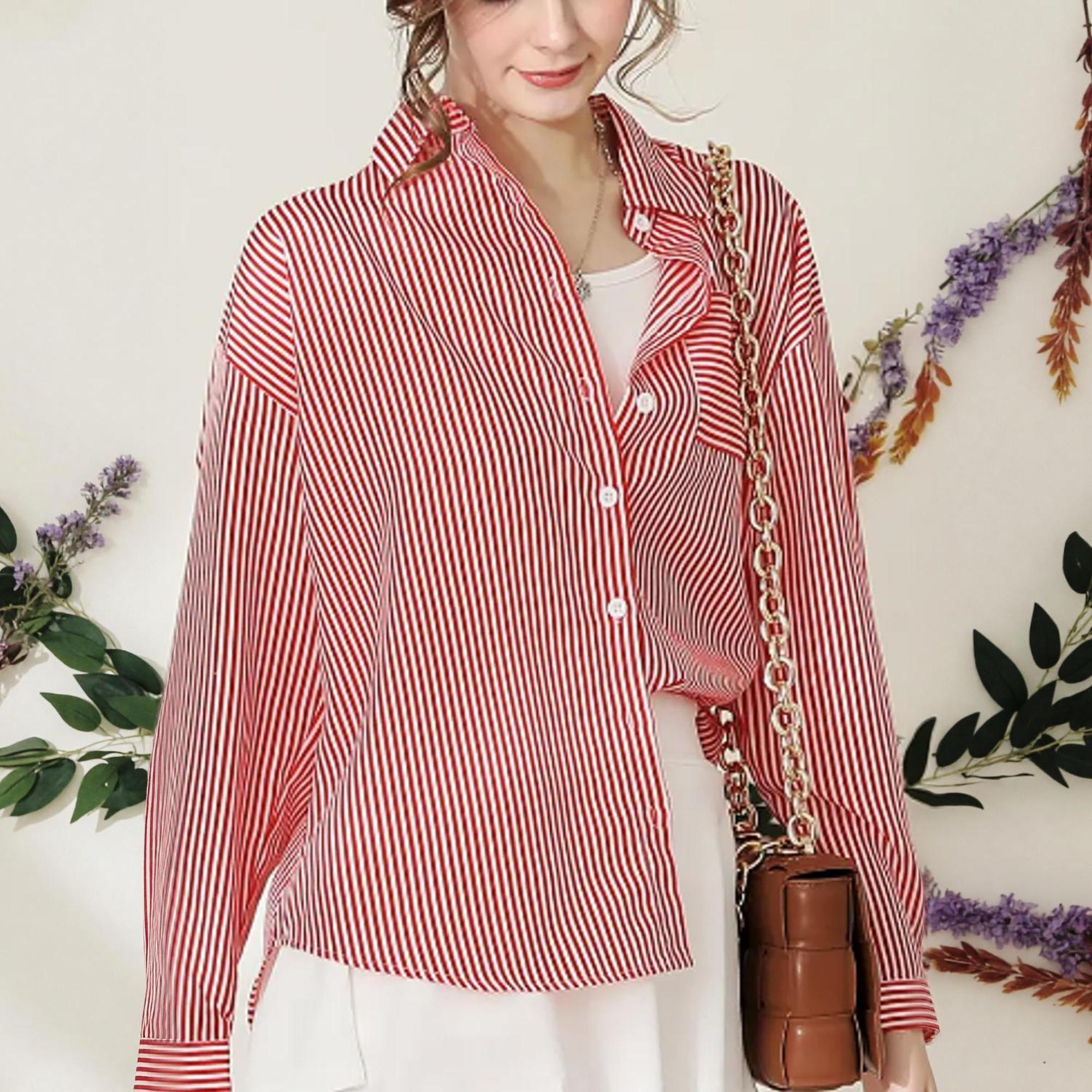 Product image 1 of 2 for STRIPED BUTTON DOWN COLLARED SHIRT