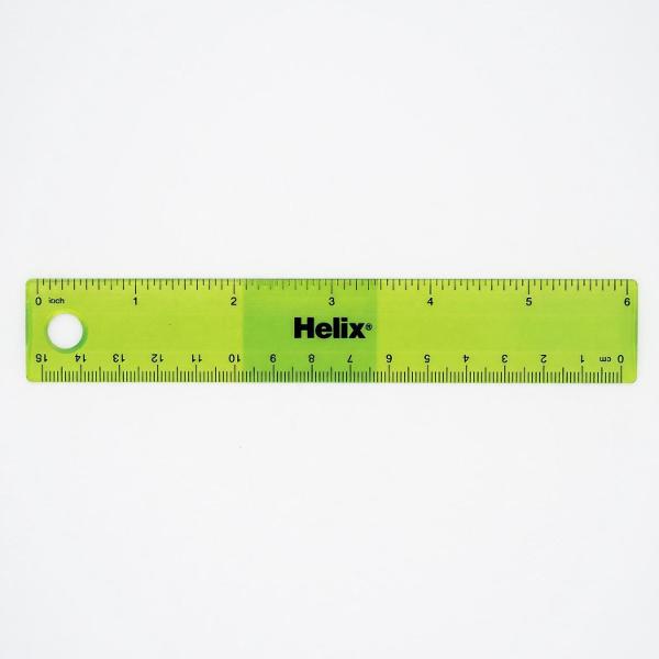 Ruler 6" Ring Binder Tint Helix; $0.99
