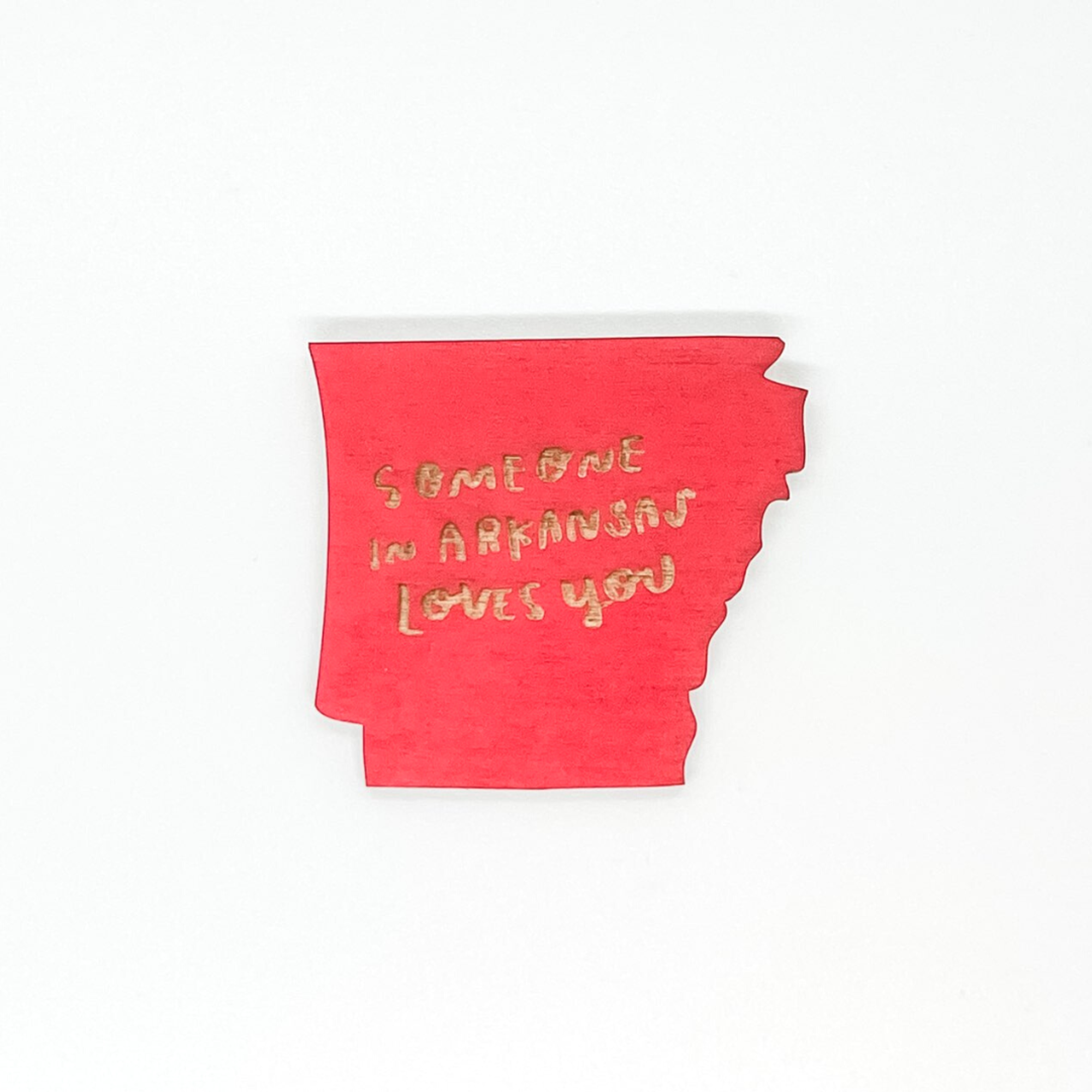 image of: Someone in Arkansas Loves You Magnet - Bright Red