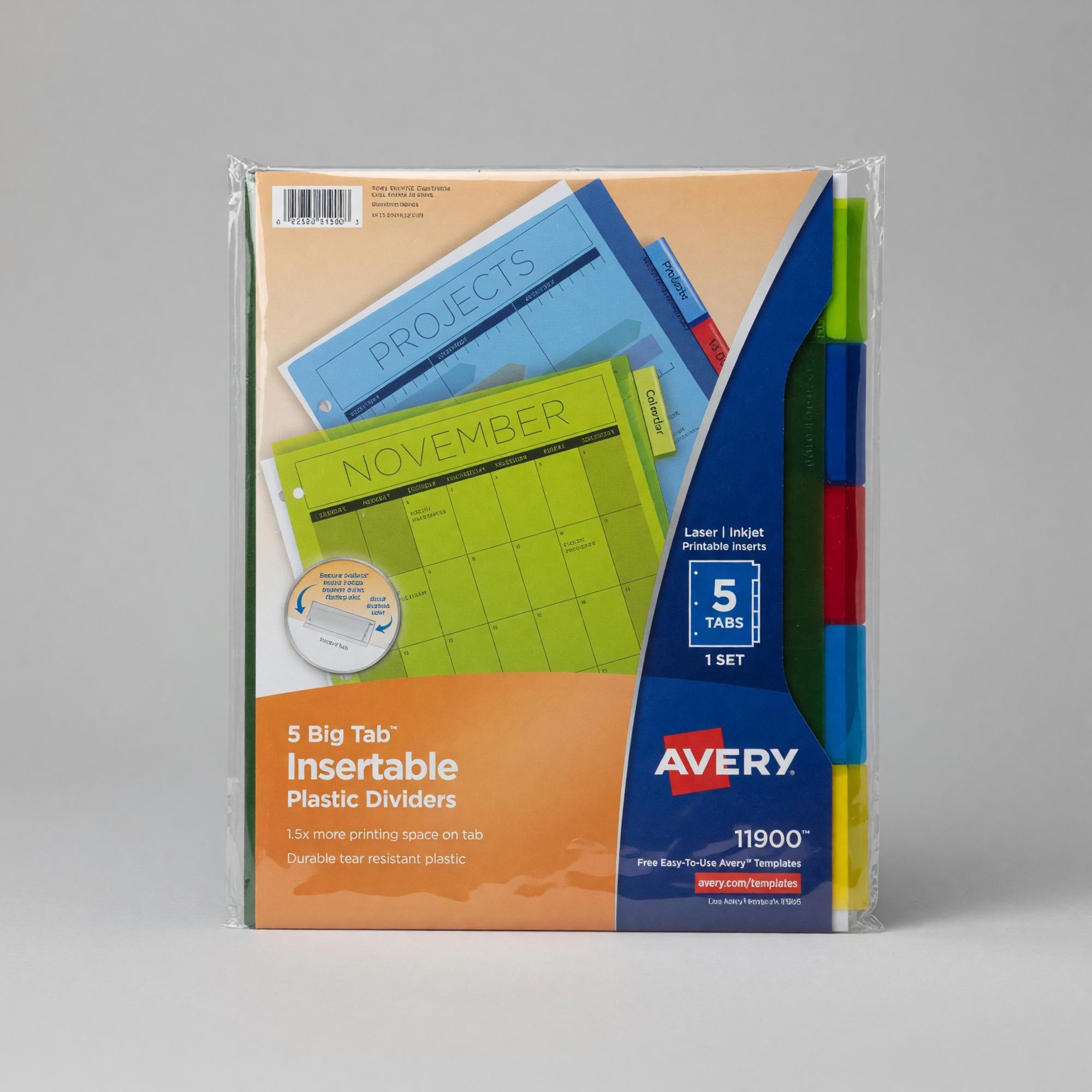 Product image 1 of 1 for DIVIDERS Big Tab 5-tab