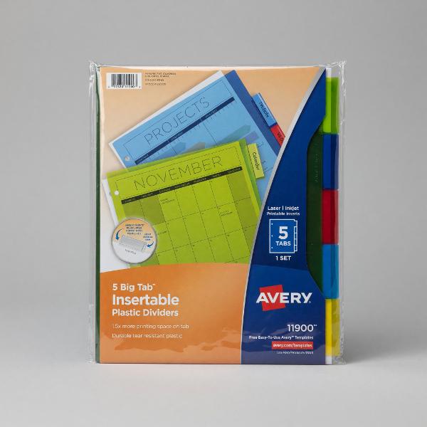 DIVIDERS Big Tab 5-tab; $3.59