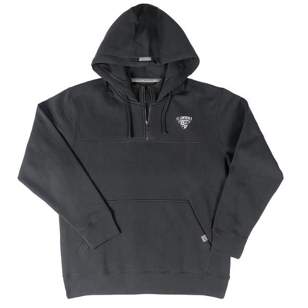Slate Gray 1/4 Zip Hood Sweatshirt; $68.95