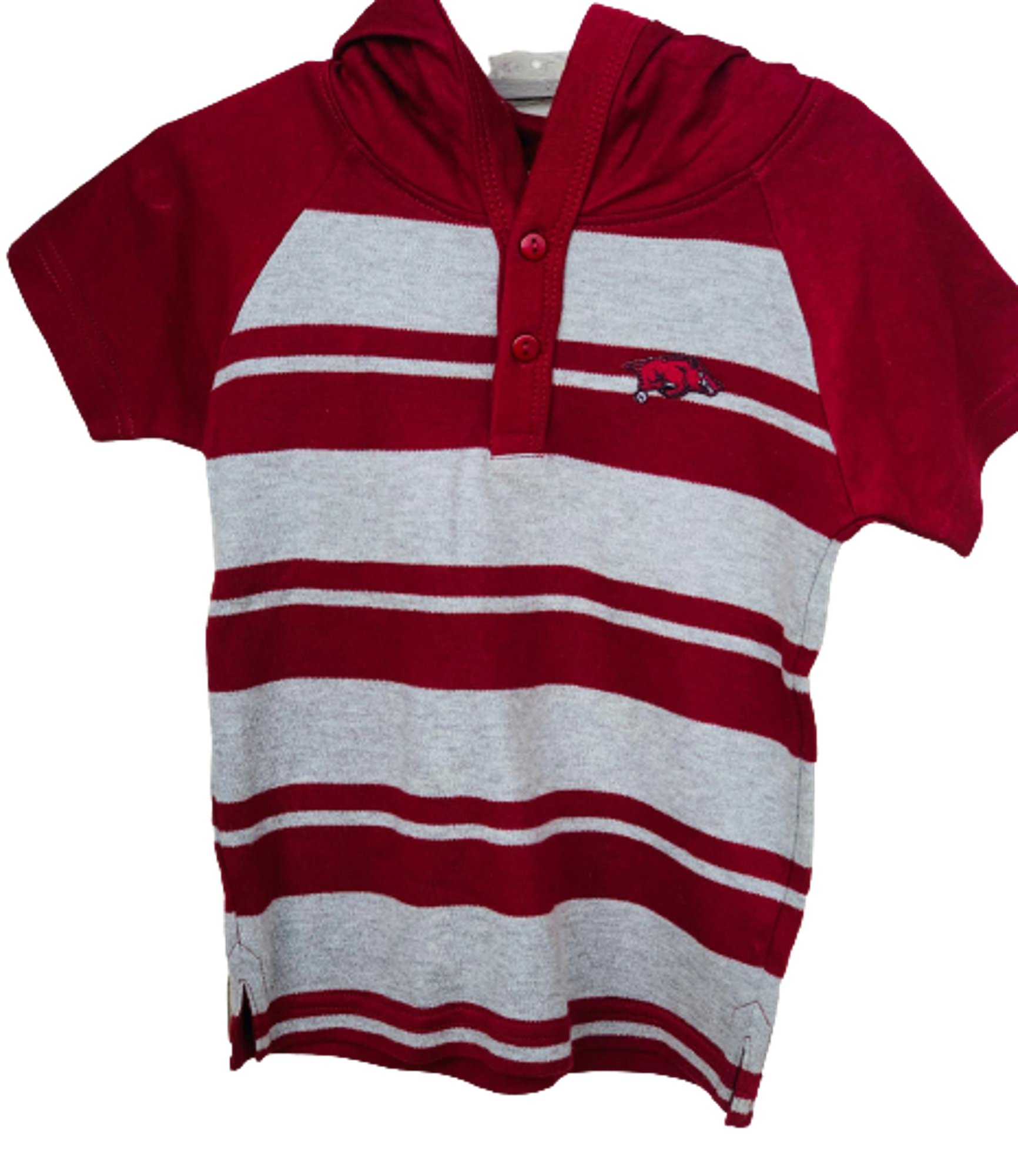 image of: zz Arkansas Razorbacks Toddler Hooded Short Sleeve Shirt