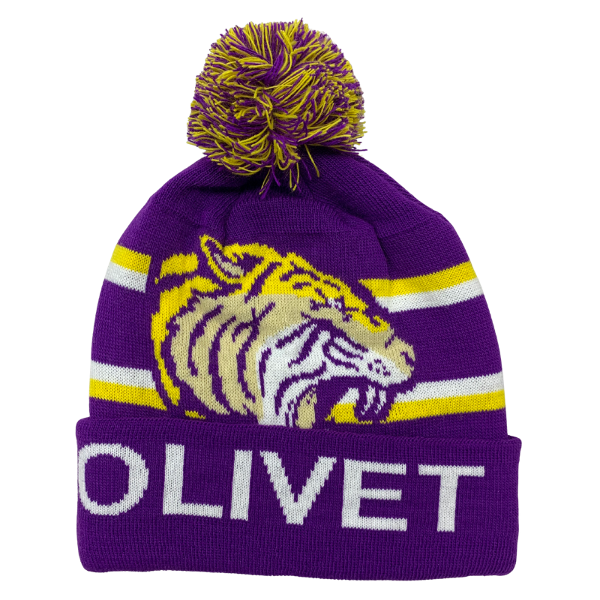 Retro Knit Beanie w/Pom; $19.99