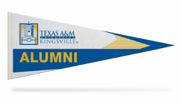 TAMUK 12X20 FELT PENNANT ALUMNI; $12.99