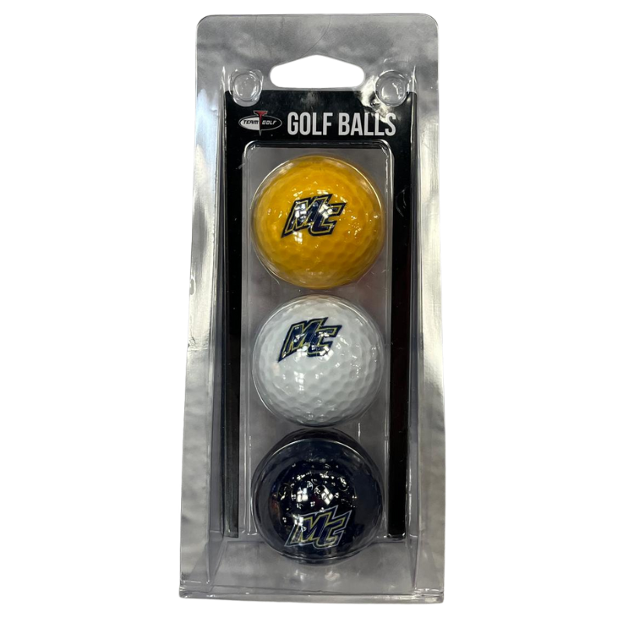 image of: MC Yellow/White/Navy Golf Ball 3-pack
