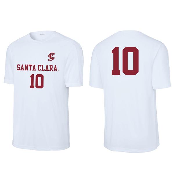 Santa Clara Broncos Soccer Crew Jersey, White; $44.98