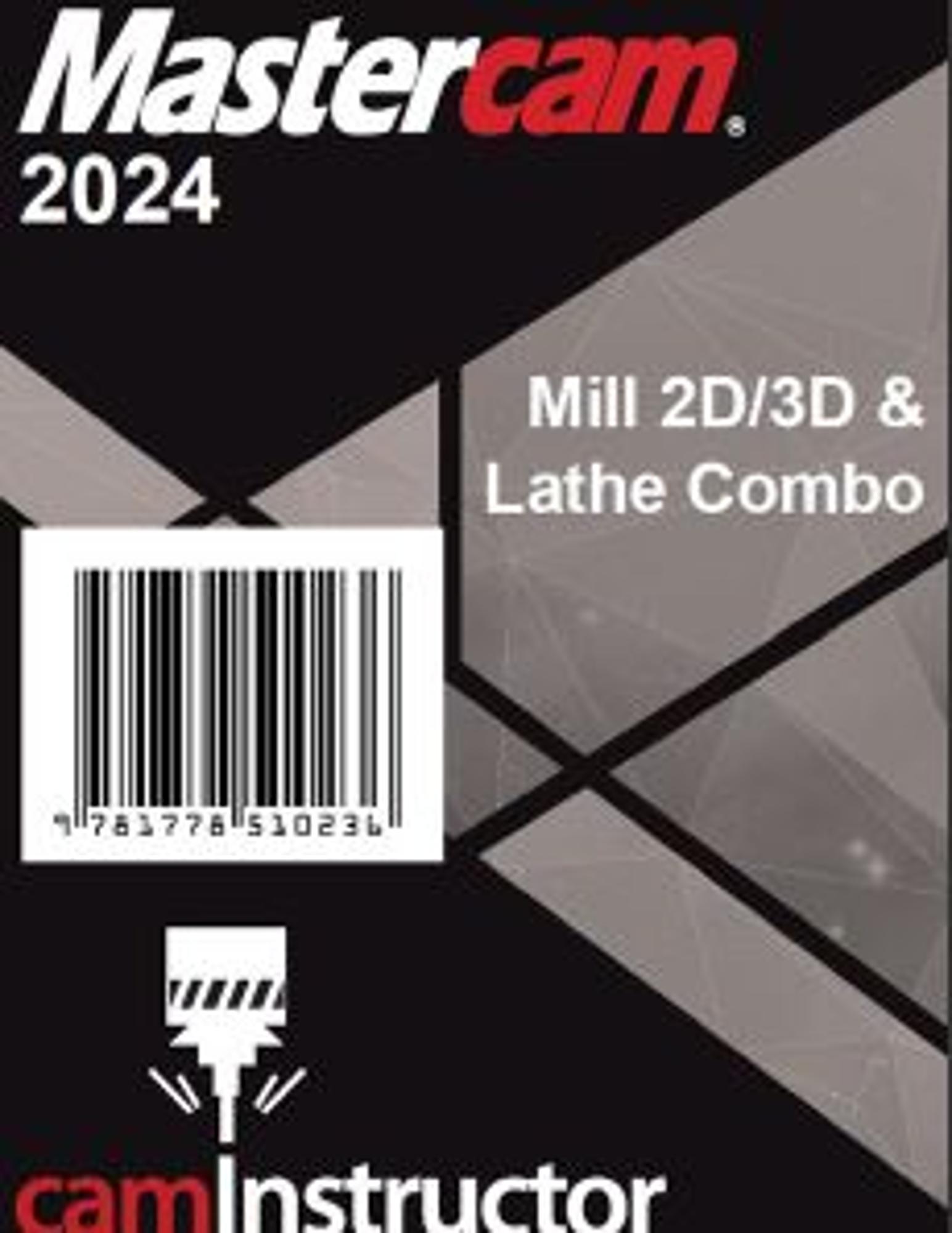 Cover image for -Mastercam 2024 - Mill 2D & 3D & Lathe Training Guide Combo
