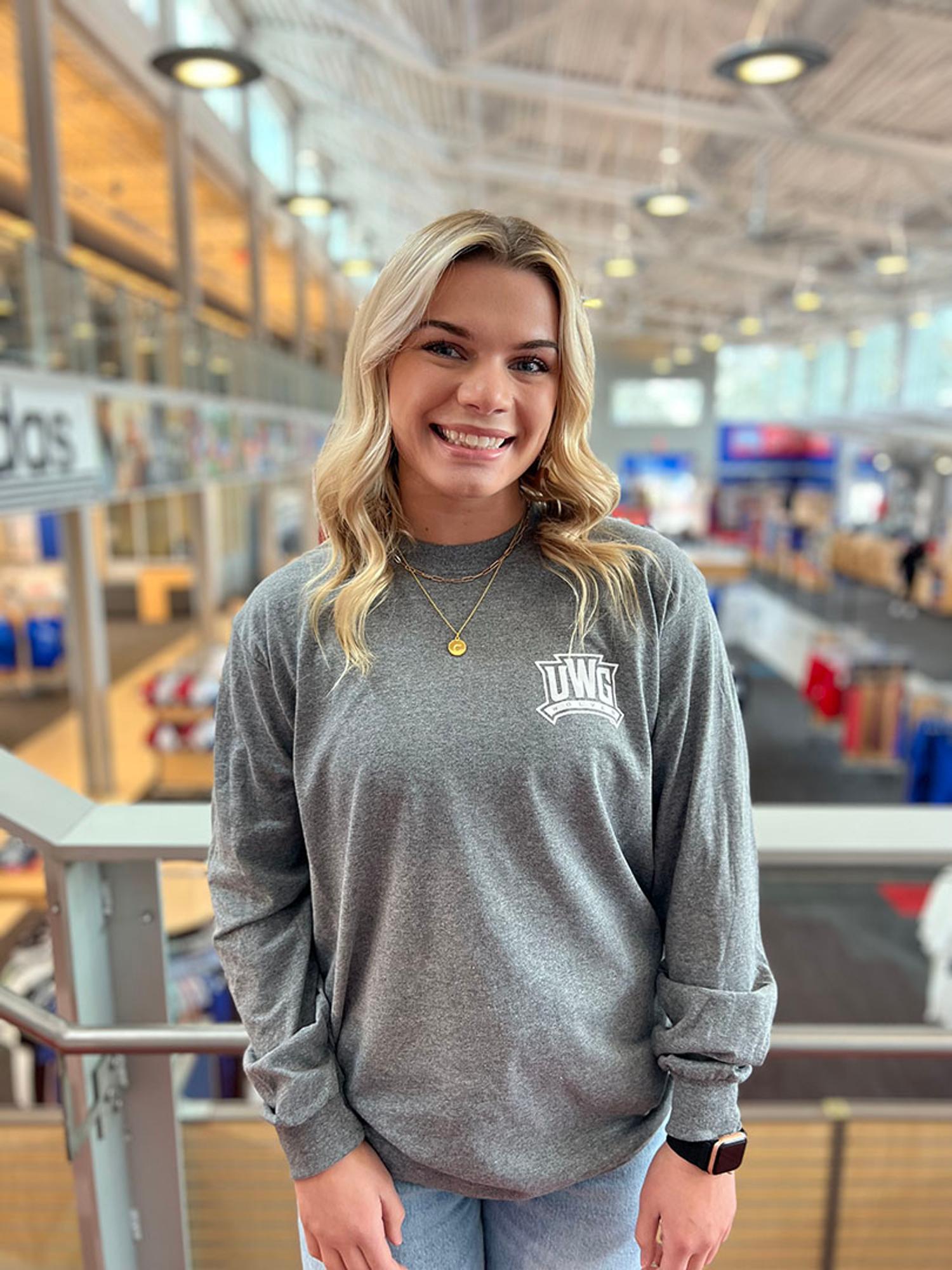 image of: UWG ATHLETICS LOGO BACK PRINT LONG SLEEVE TEE