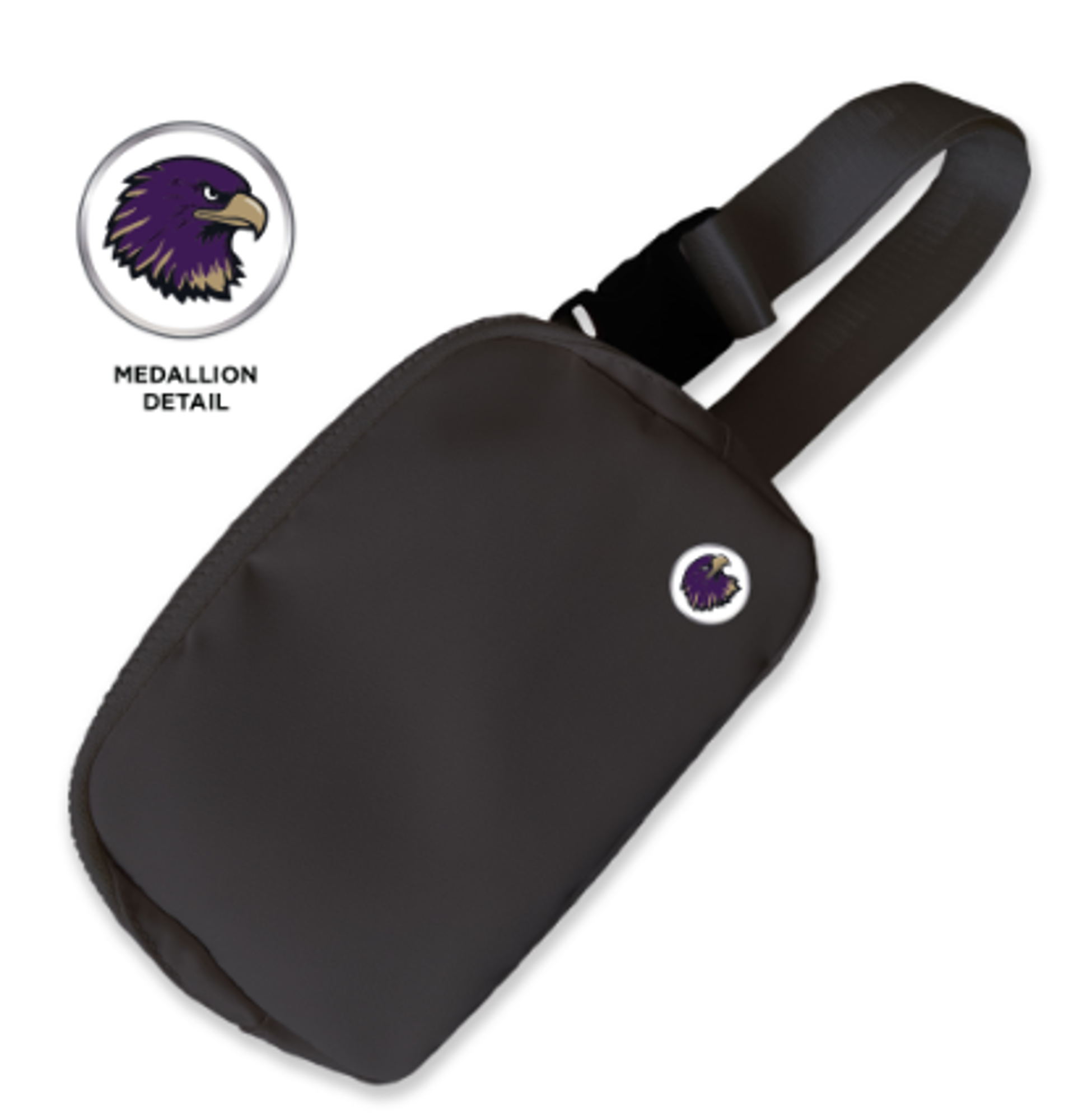 image of: AU BELT BAG MEDALLION BLACK