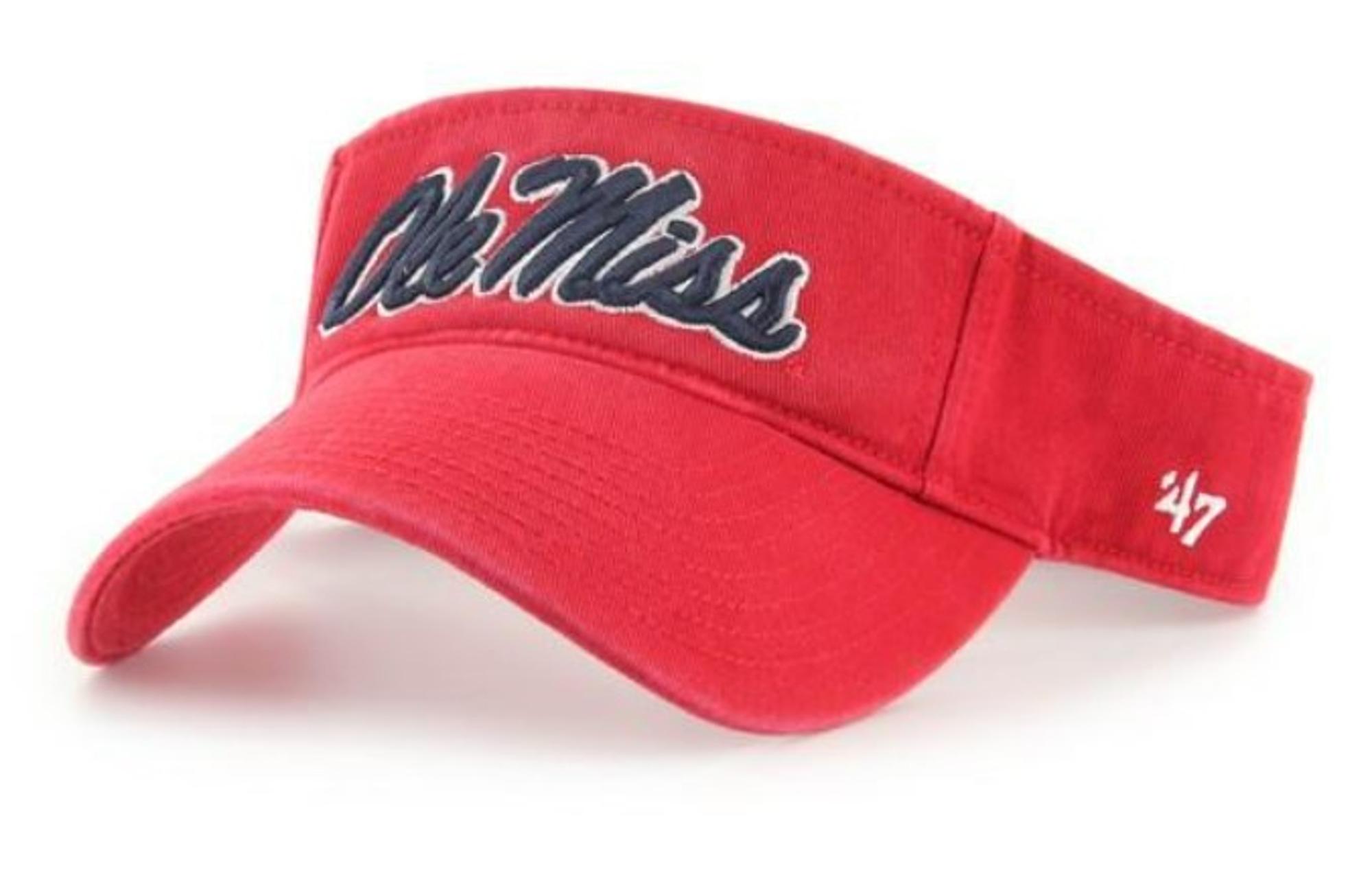 image of: Ole Miss Clean Up Visor Red