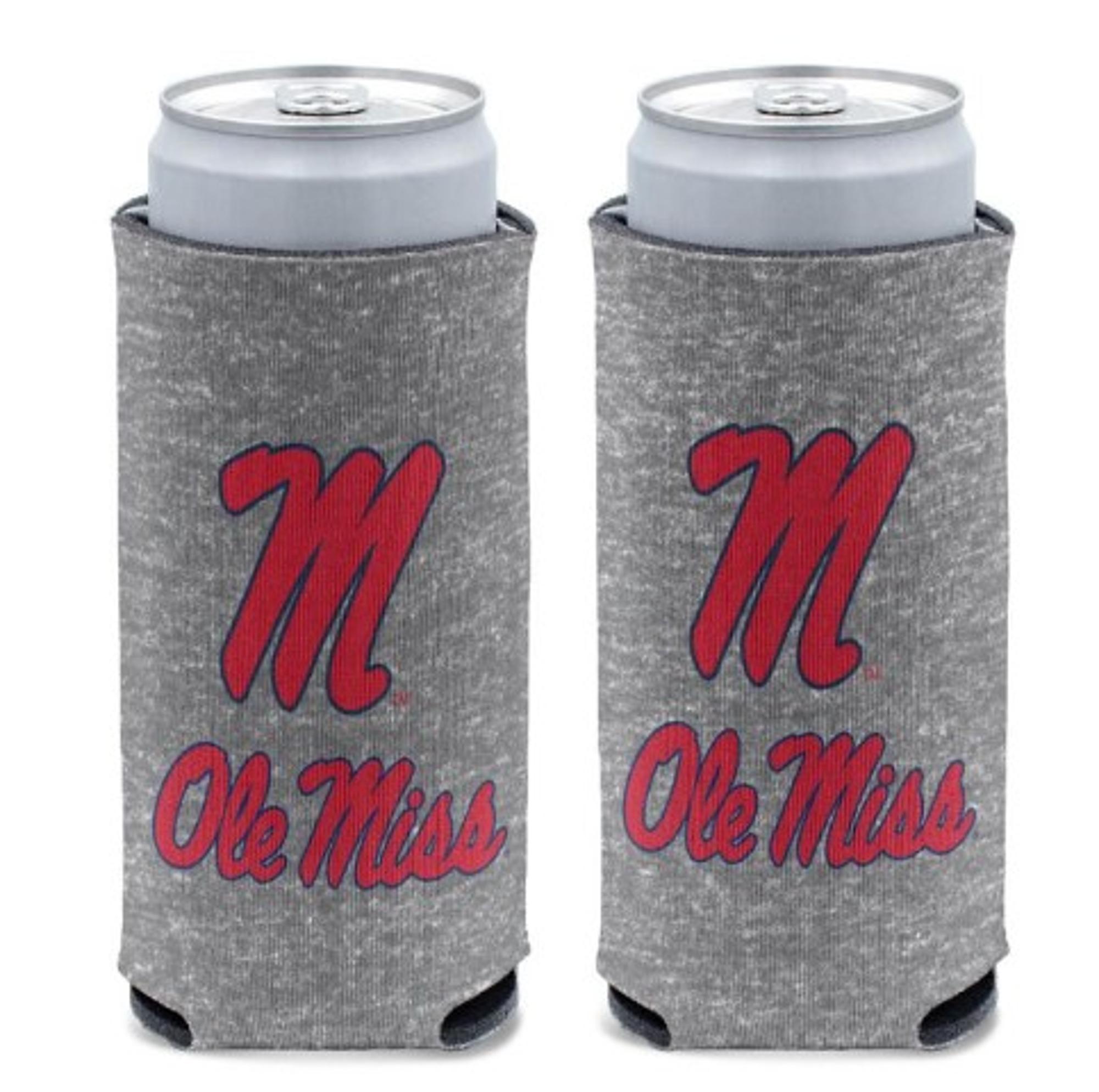 image of: Ole Miss Slim Can Cooler Heather Grey