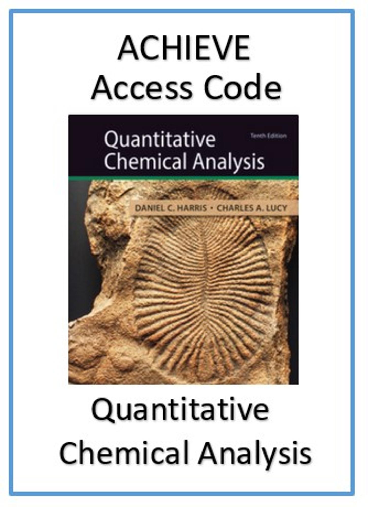 Cover image for QUANTITATIVE CHEMICAL ANALYSIS - ACHIEVE CODE ONLY