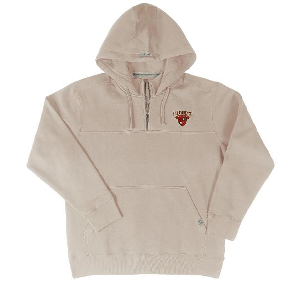 Tan 1/4 Zip Hood Sweatshirt; $69.95