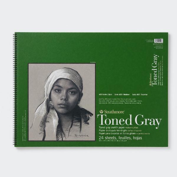 STRATHMORE TONED GRAY SKETCH PAD 18X24; $24.99