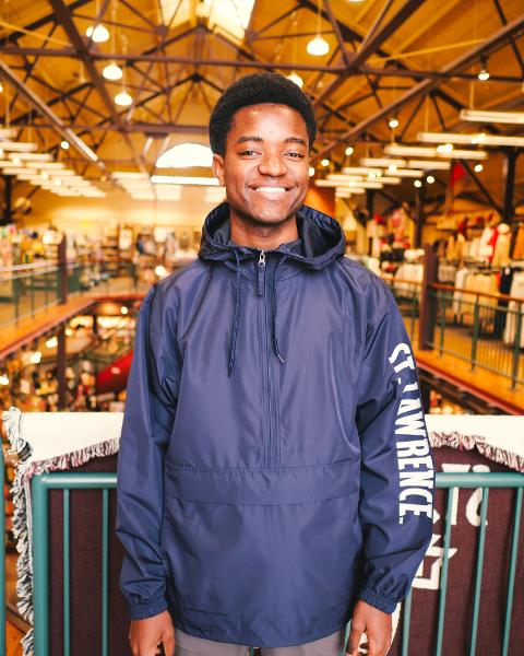 Packable Jacket with Sleeve Print; $49.95