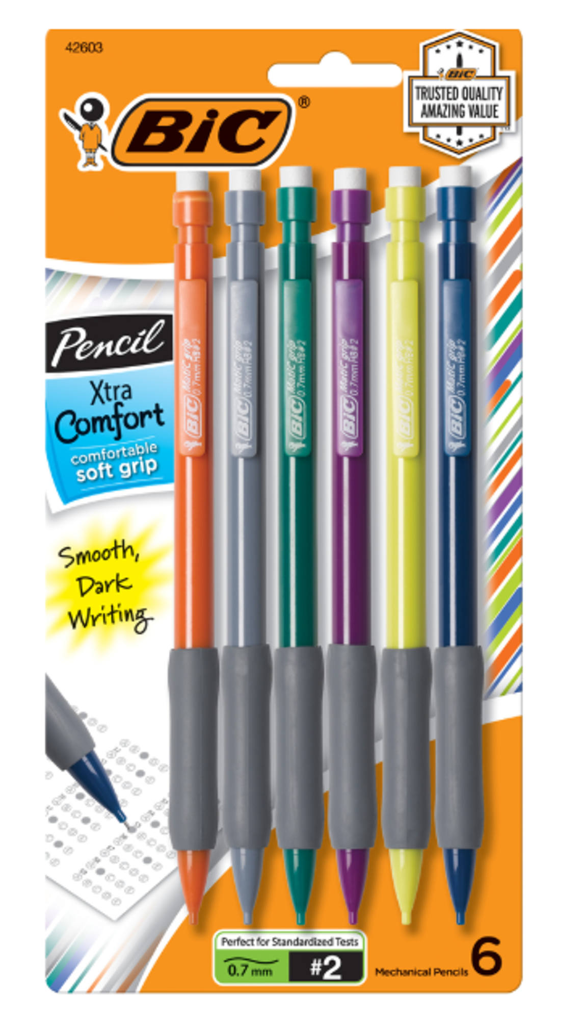 Product image 1 of 1 for BIC Xtra Comfort .7mm Mechanical Pencil, 6 Pack