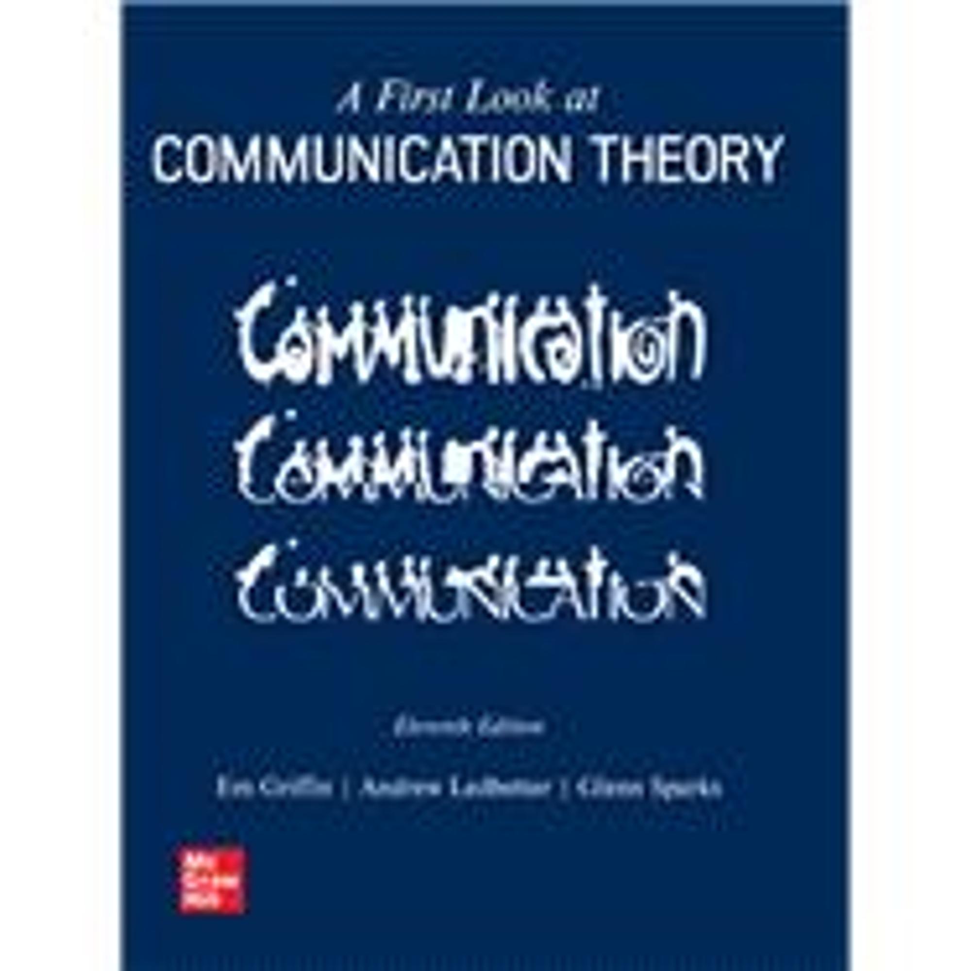 Cover image for A FIRST LOOK AT COMMUNICATION THEORY (HC)