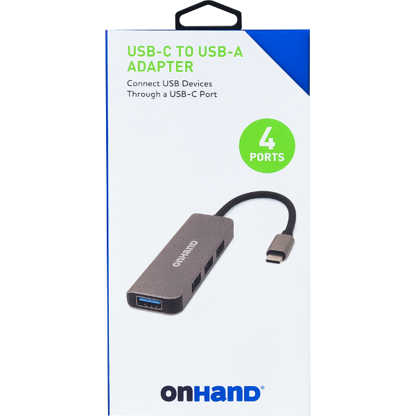 OnHand Multi Port Adapter - Black 4-Port; $32.99