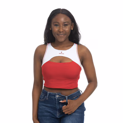 image of: Santa Clara University Women's Peek-a-Boo Sports Bra, Maroon