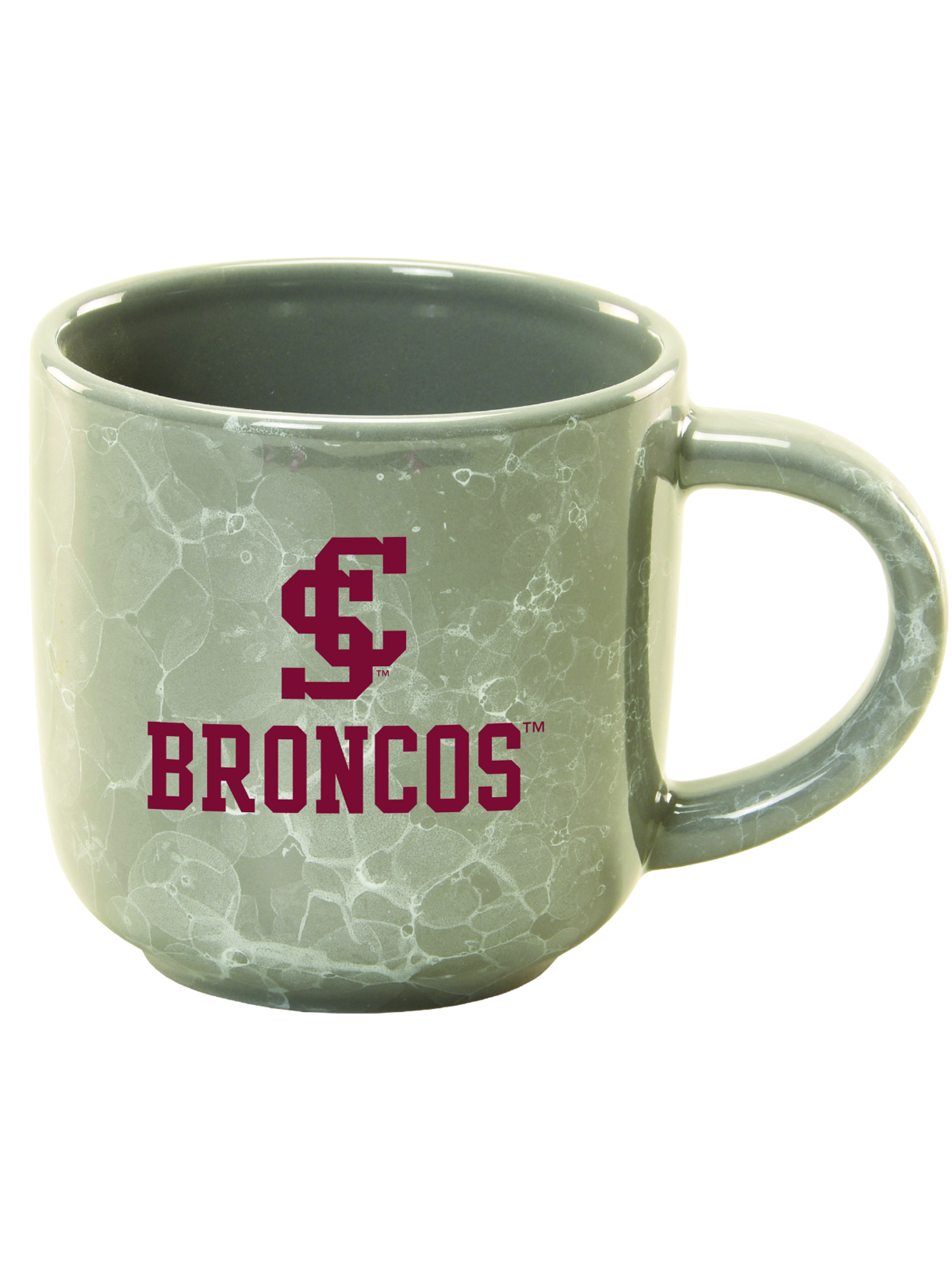 Santa Clara Broncos 17oz SC Marble Mug, Steel Gray