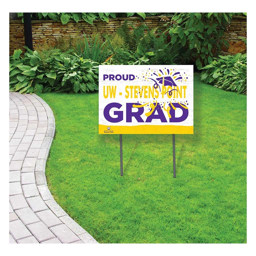 Product image 2 of 2 for UWSP Lawn Sign Proud Grad, 18x24 inches