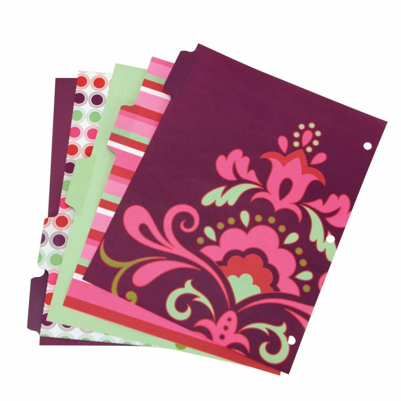 image of: Wilson Jones File Folder Pink/Brown Polka Dot