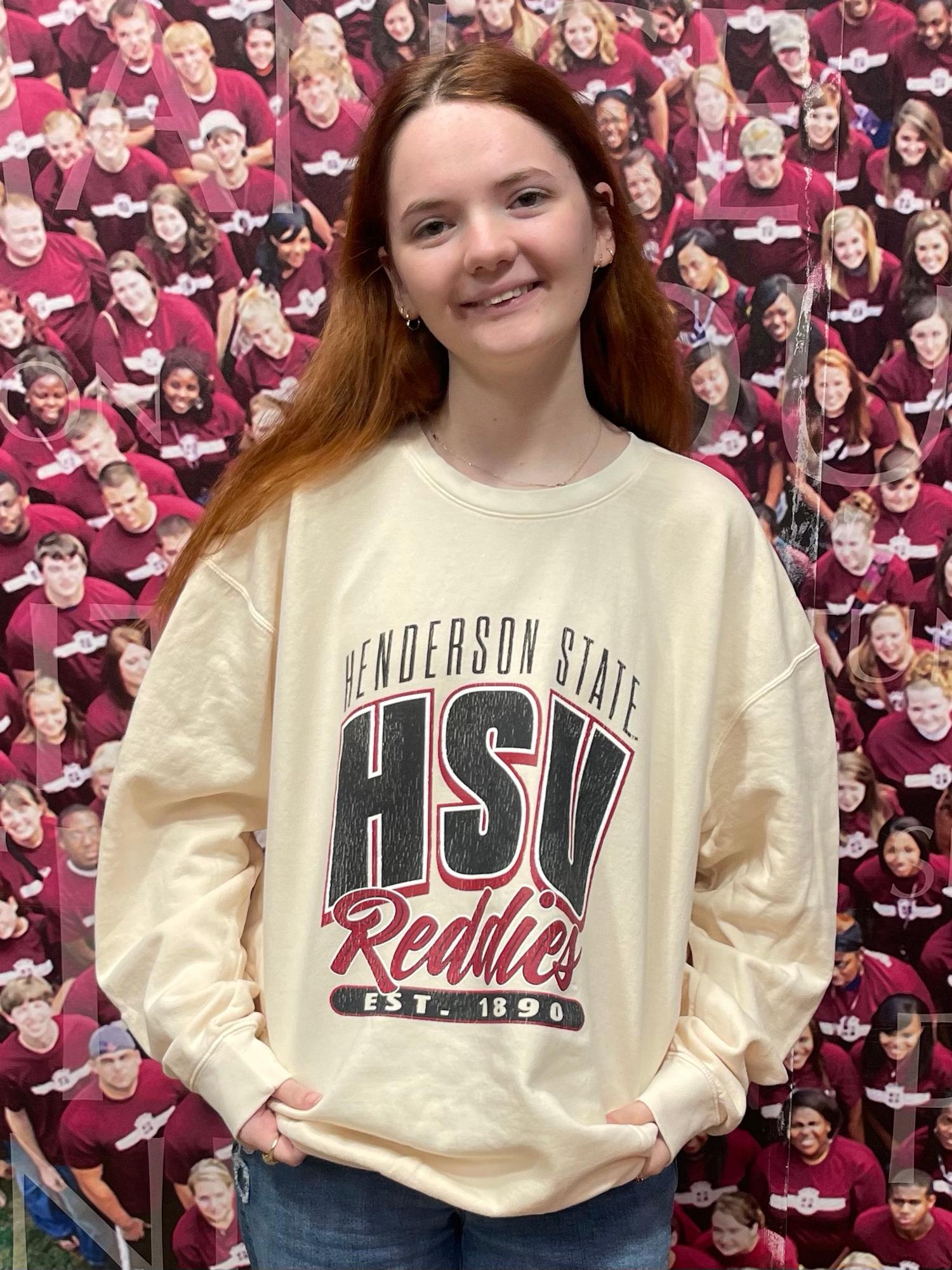 Product image 3 of 4 for HSU Reddies Comfort Colors Garment-Dyed Lightweight Fleece Crewneck