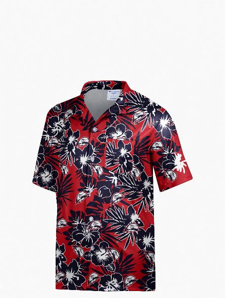 CHAMPION HAWAIIAN SHIRT WITH THOR RED; $59.99