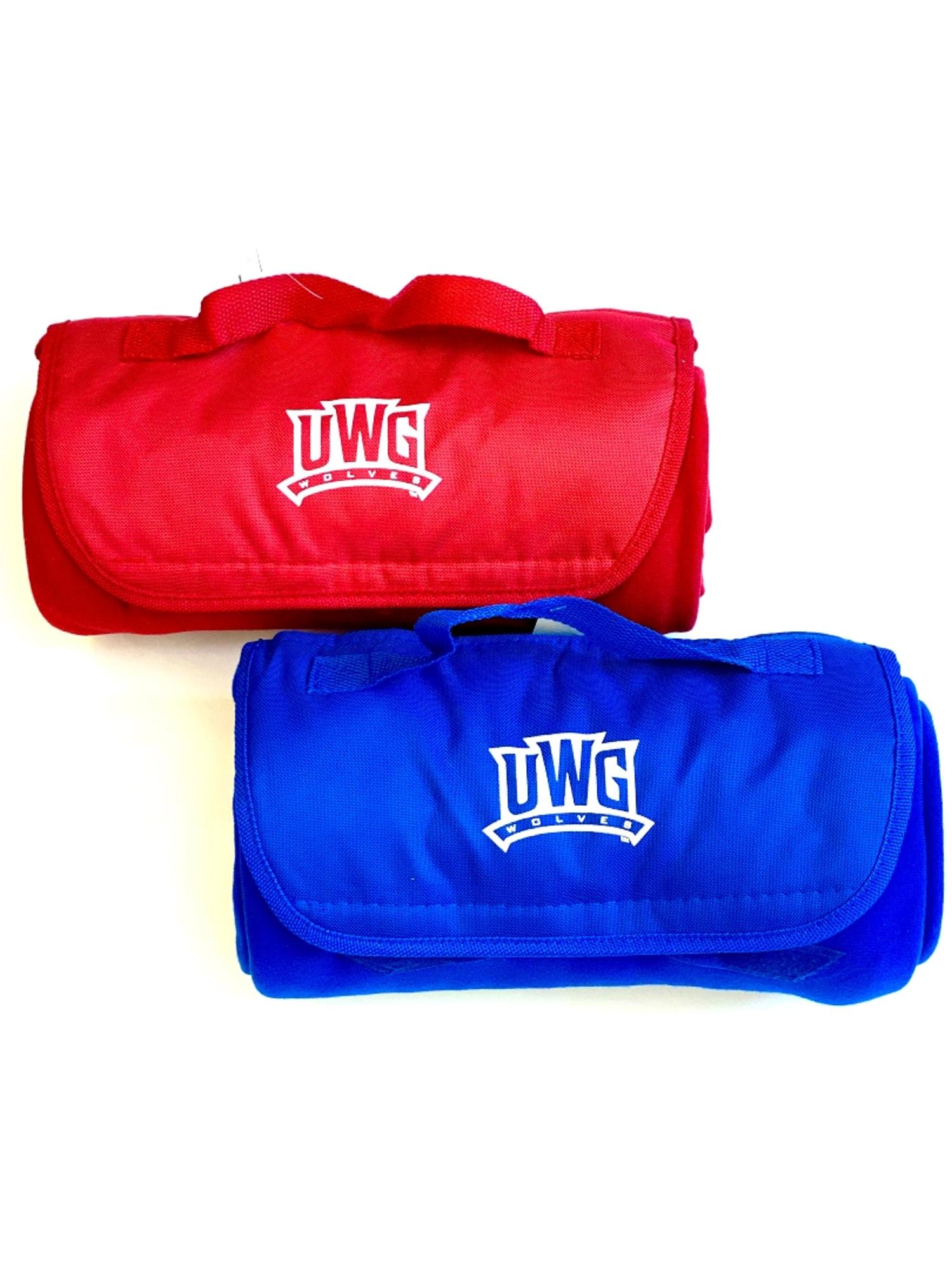 image of: UWG WOLVES ROLLED UP SWEATSHIRT BLANKET