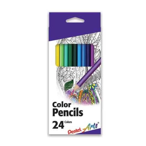 24CT COLORED PENCIL SET PENTEL; $9.99