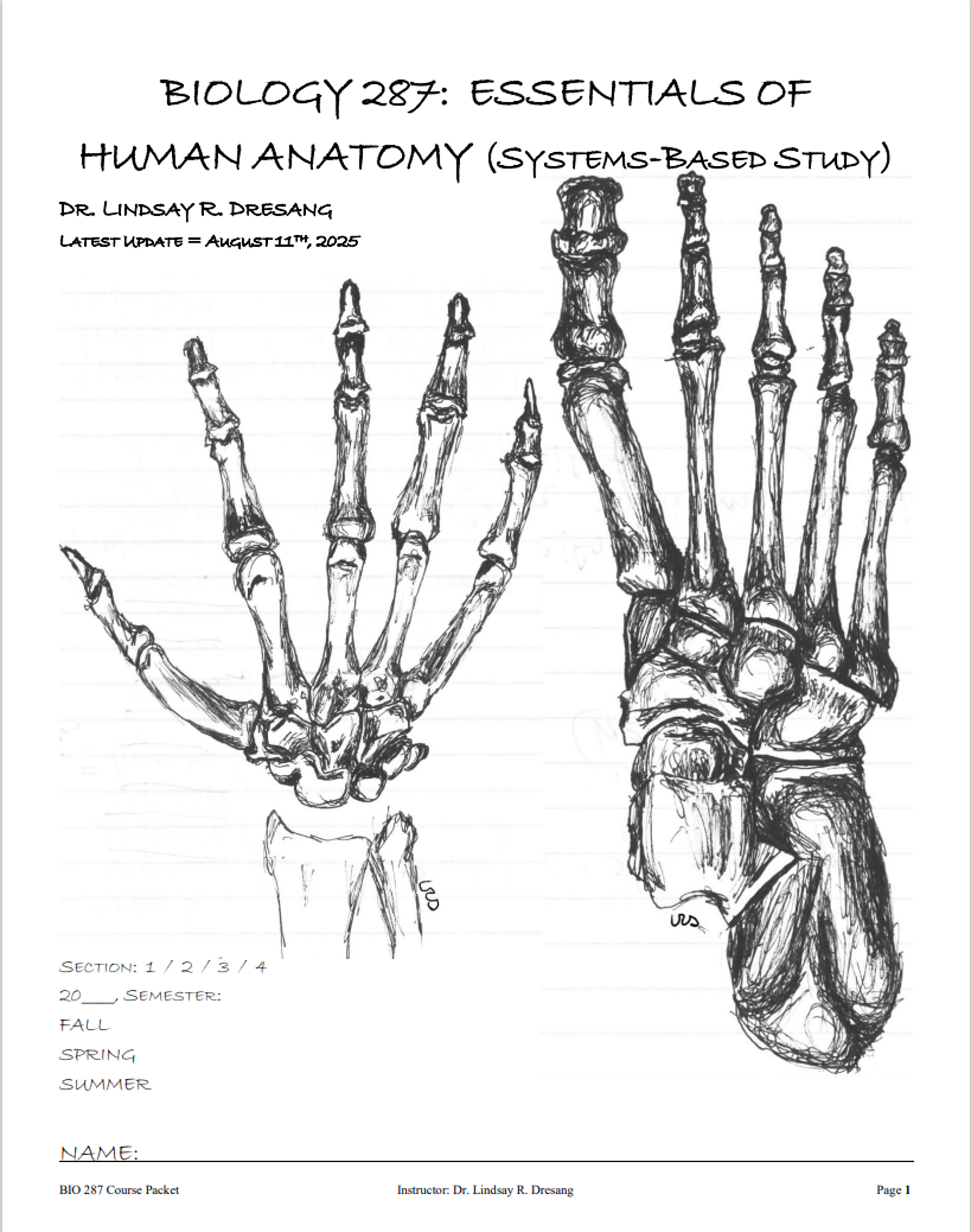 Cover image for BIOL 287 Lab Manual