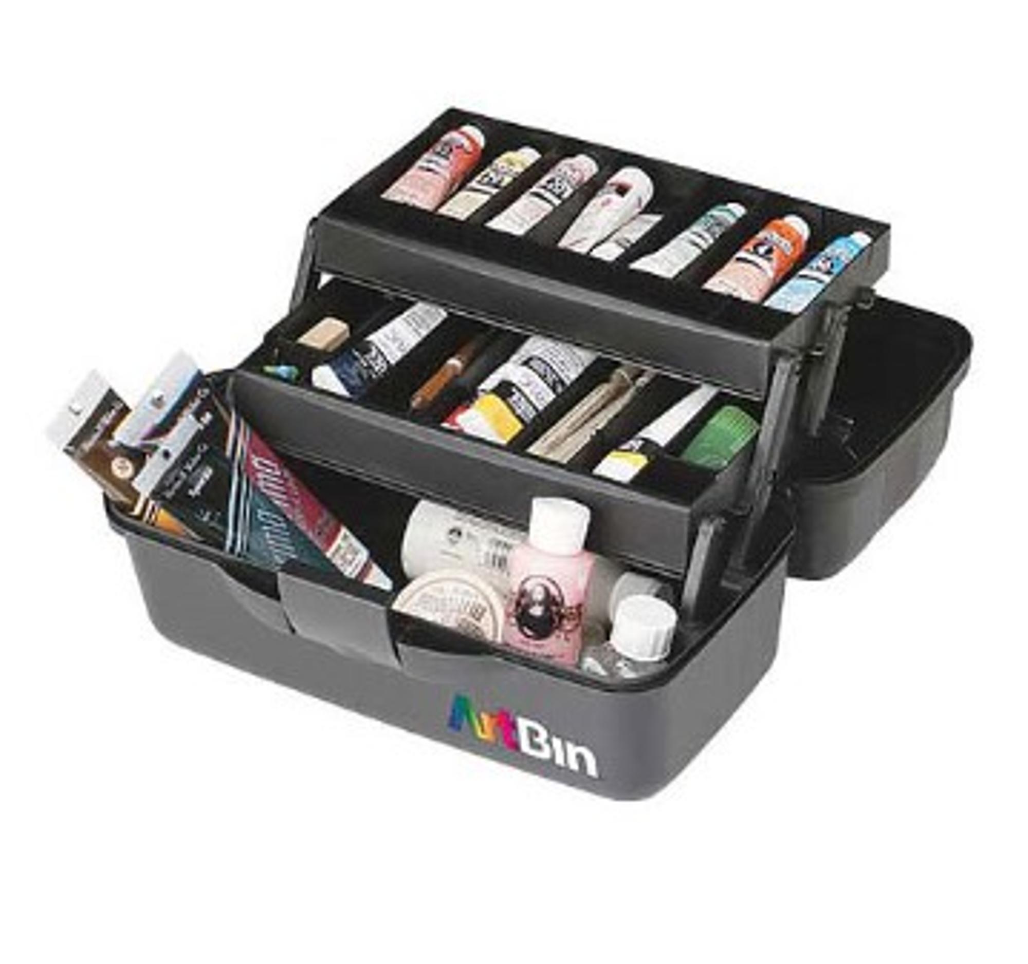 ArtBin Art Box with 2 Lift-Up Trays - Black