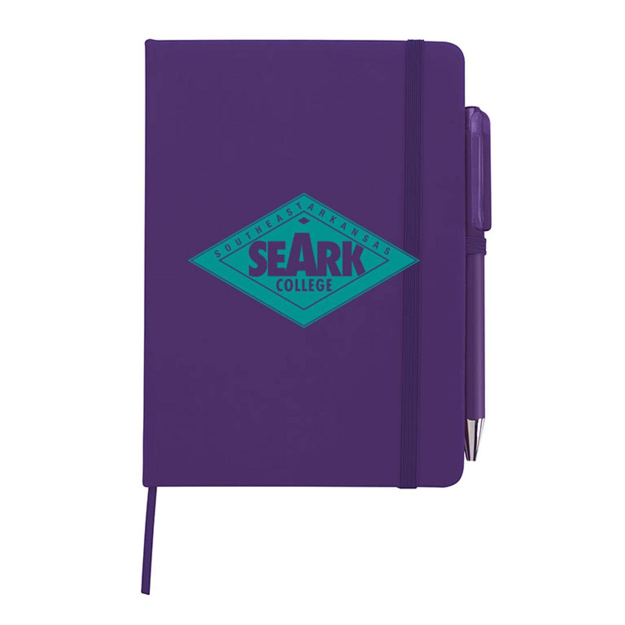 Product image 1 of 1 for Southeast Arkansas College Notebook with Pen, Purple